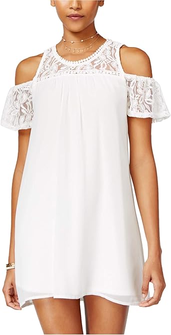white cold shoulder dress