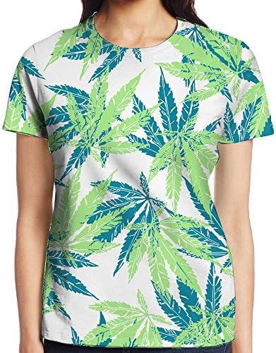 YEXIUSP Beautiful Leaves Comfy Printed Casual T-Shirt Tee Tops For Womens Small