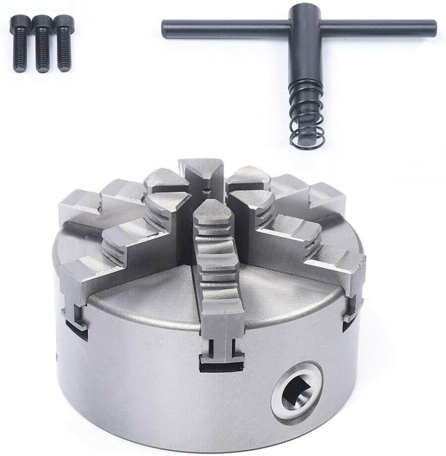 Lathe Chuck Wood Turning Chuck 6" 6 Jaw SelfCentering Hardened Steel