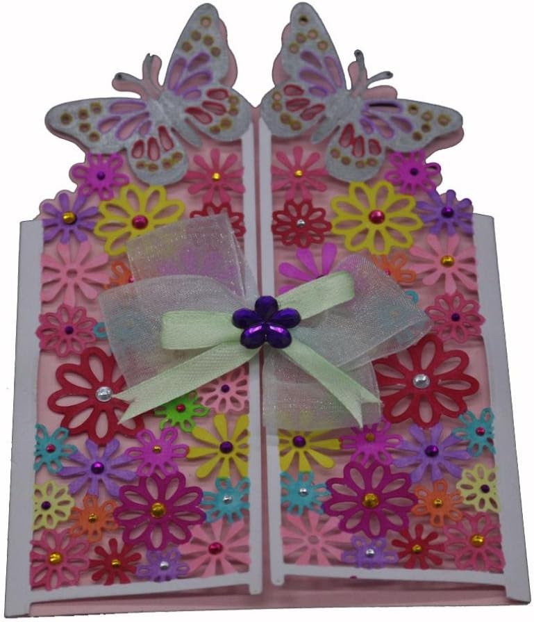 Wokee New Cutting Dies DIY Flower Heart Metal Dies Scrapbooking Album Paper Card Art Craft Decorations (Multicolor F)