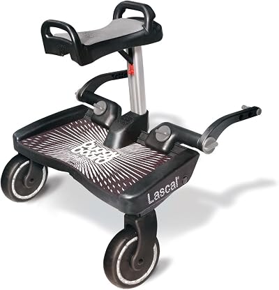 Lascal BuggyBoard Maxi+ Universal Buggy Board with Saddle Black