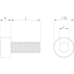 Fullerkreg 0.7mm Pitch M4 x 45MM Socket Head Cap
