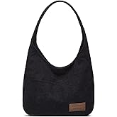 Tellrain Corduroy Tote Bag Unisex Retro Handbag Multi Pocket Shoulder Work College Satchel Compartment Messenger Purse