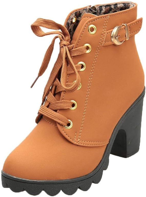 Alaso Soldes Chaussures Plateforme Bottines A Lacets Talons