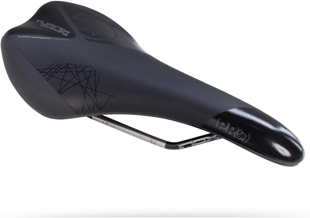 PRO Turnix Offroad Bicycle Saddle - Stainless Rail (Black - 132mm)