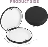 TIESOME Retainer Case Magnetic Closure Slim Orthodontic Box Black view 2