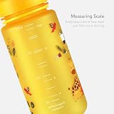LittleLife 400ml Water Bottle Yellow Safari with Easy-Access Lid and Straw view 4
