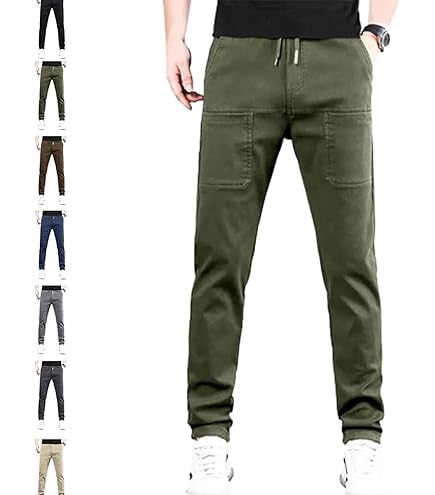 Amazon.com: Manzera Stretch Cargo Pants,High Stretch Multi-Pocket