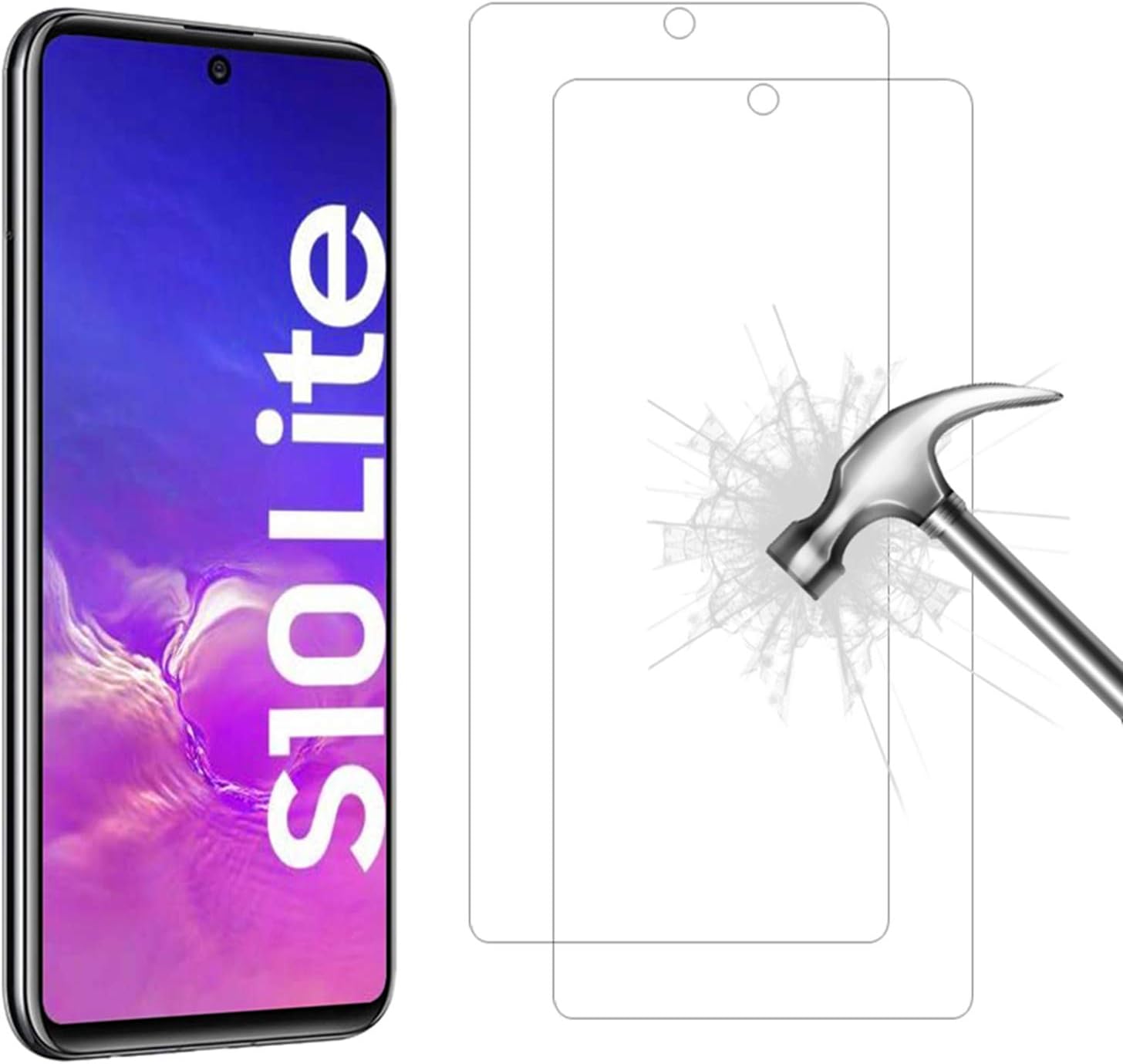 AHABIPERS Tempered Glass for Samsung Galaxy S10 Lite/Samsung Galaxy Note10 Lite Screen Protector, 9H Hardness