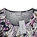 Tencole Women's Tunic Tops For Leggings Short Sleeve Shirts Botton Up Casual Ruched Blouses Clothes Purple Floral