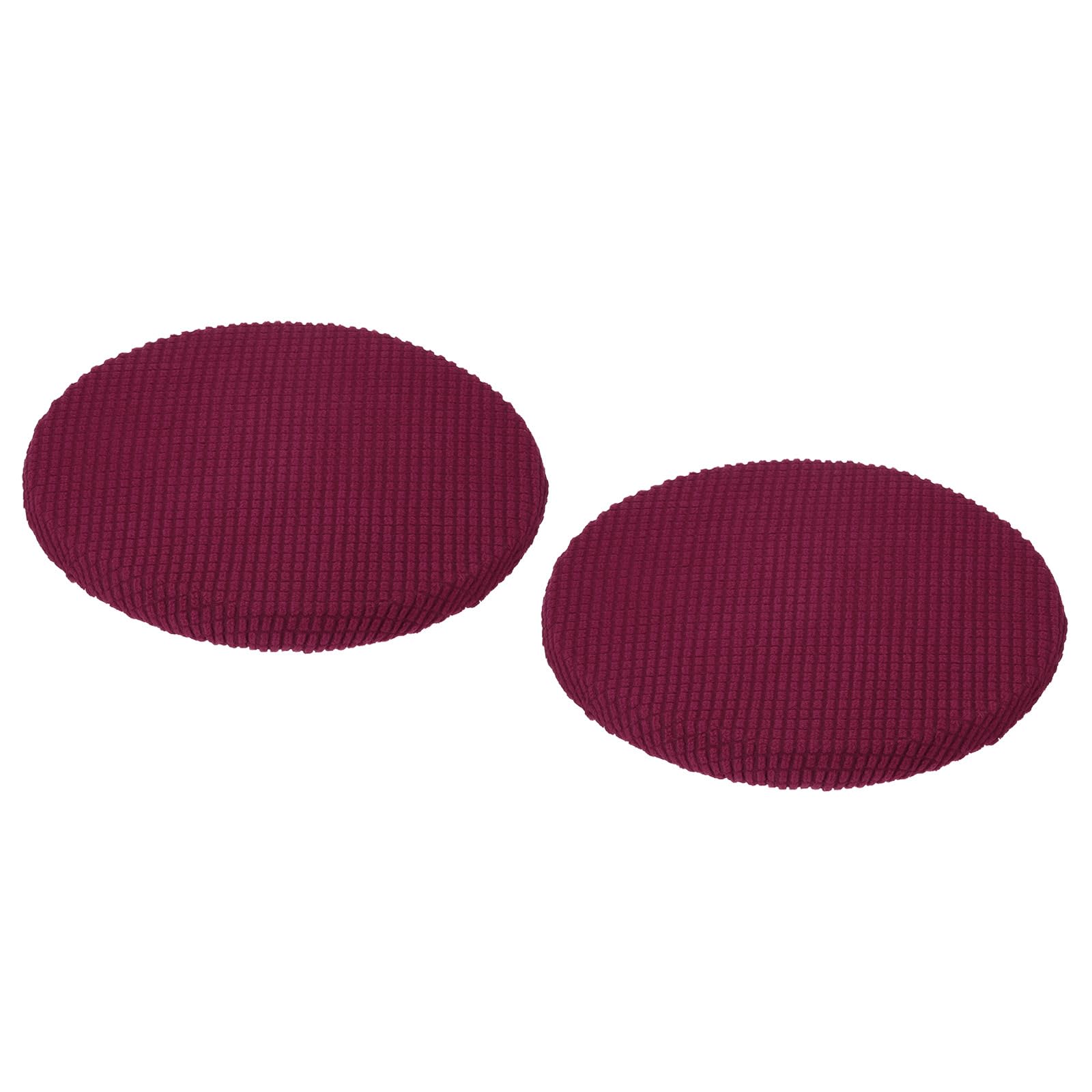 Uxcell Round Bar Stool Covers 2 Pack, Round Chair Covers with Elastic Bands Dia.11-14", Round Seat Cushions for Chairs Stool Slipcovers - Red