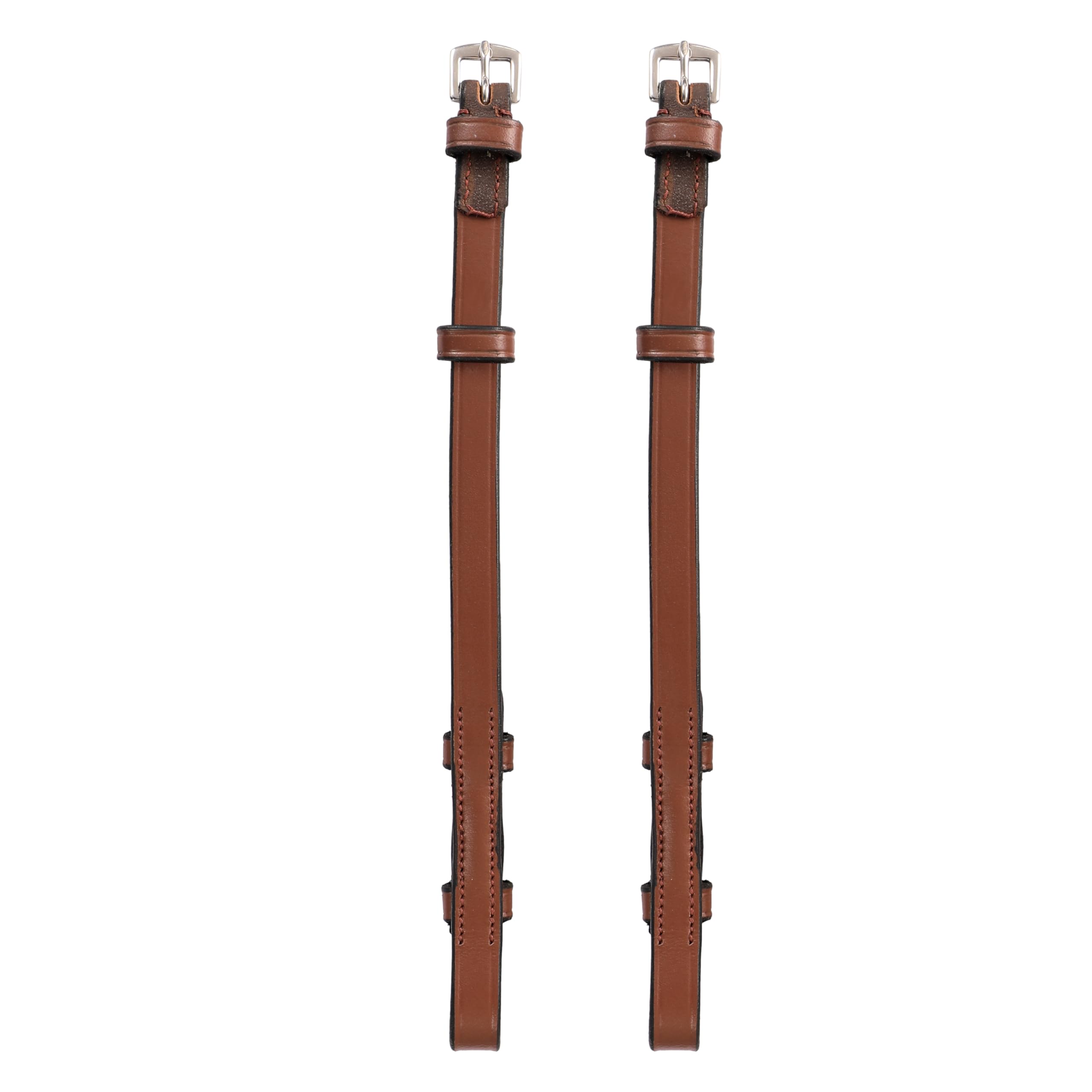 Exion Bridle Cheek Pieces with Hook Fastening (4/8"-13mm) - Oak Brown, Full, Replacement Cheek Piece