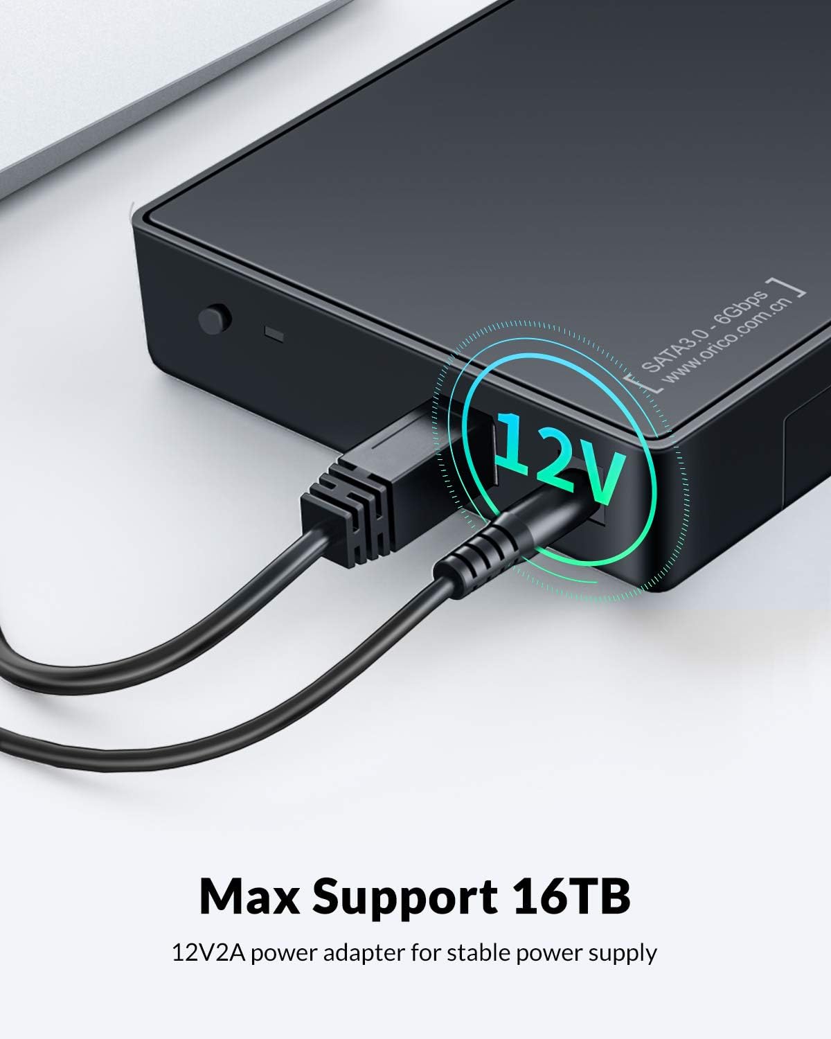 ORICO Toolfree USB 3.0 to SATA External 3.5 Hard Drive Enclosure Case for 3.5 SATA HDD and SSD[Support UASP and 16TB Drives]: Computers & Accessories