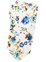 Men's Skinny Floral Print Necktie - Dusty Blue David's Bridal Matching Tie, 58 Inch Slim Tie