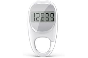 KONTYNU Simple Pedometer for Walking, Accurate Step Tracker with Carabiner, 3D Step Counter for Men Women Kids Seniors