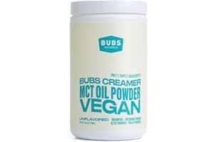 BUBS Naturals MCT Oil Powder - Premium MCT Oil & Keto Coffee Creamer - Vegan & Paleo Friendly - Healthy Coconut Fats + Low Carb - Dairy-Free Energy Source for Shakes, Smoothies & Baking (10.6 oz)