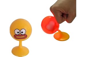 ROKAKU Desktop Punching Bag - 4.41 x 2.76 Inches, Light-Up Stress Relief Toy with Suction Cup Base, Eco-Friendly TPR Material, 4 Facial Expressions - Desk Toy for Anxiety and Fun