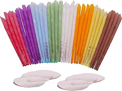 32pcs Ear Candles Aromatherapy Beeswax with 16 Discs