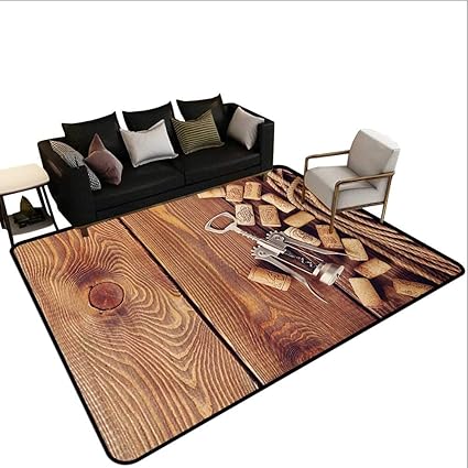 Amazon Com Custom Pattern Floor Mat Wine Corks Rustic
