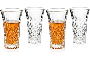 BCnmviku 4Pack Shot Glasses 65ML/2.2OZ Tequila Glasses Heavy Base Cordial Glasses