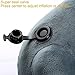 PUREFLY Soft Velvet Inflatable Travel Neck Pillow for Airplanes with Packsack