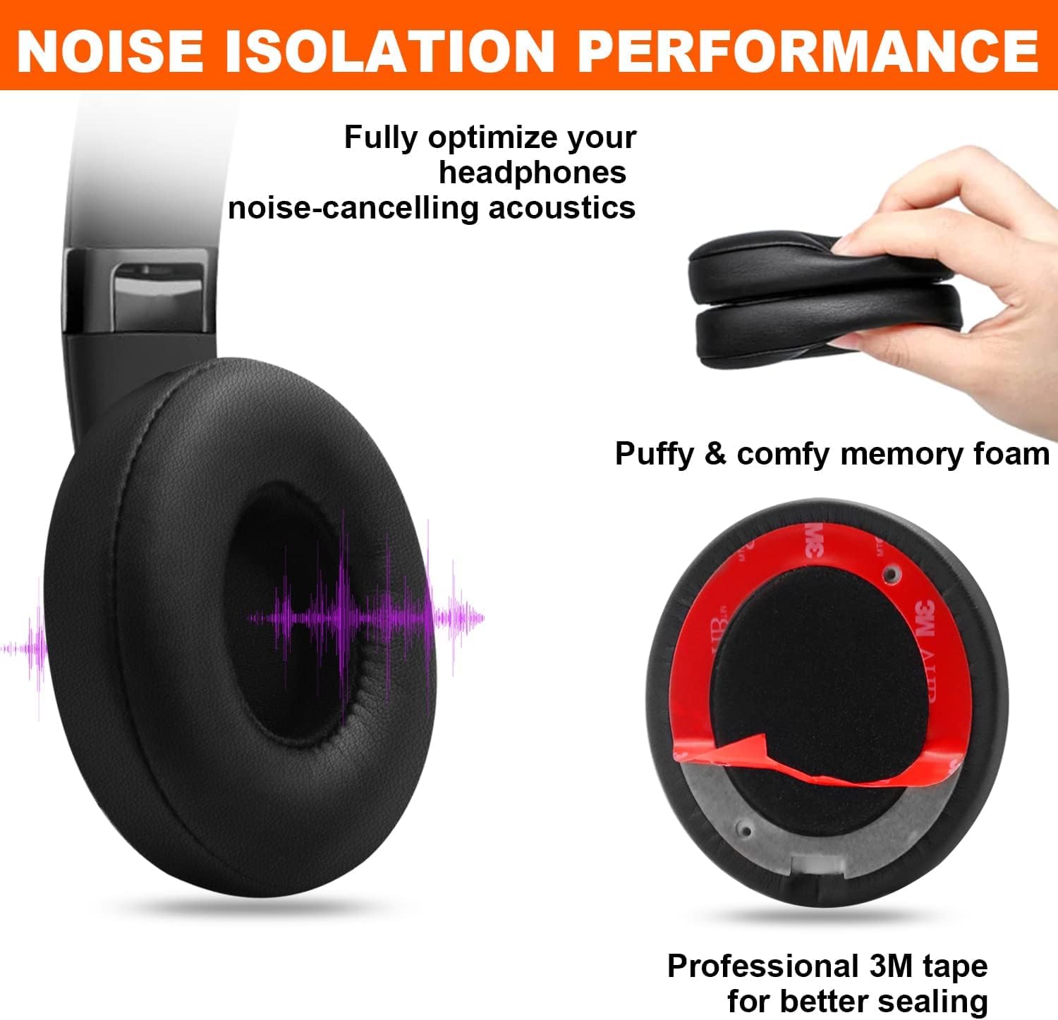 Replacement Ear Pads for Beats Solo 2 & 3, Earpads Cushions Replacement...