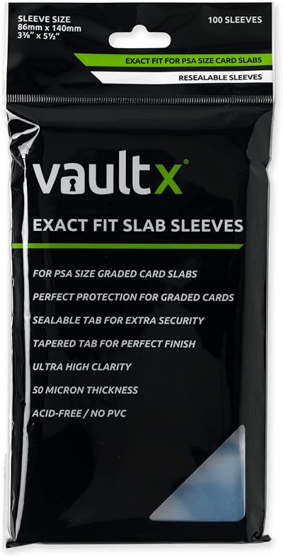 Vault X Slab Sleeves 100 Pack for PSA CGC Graded Trading Card Cases