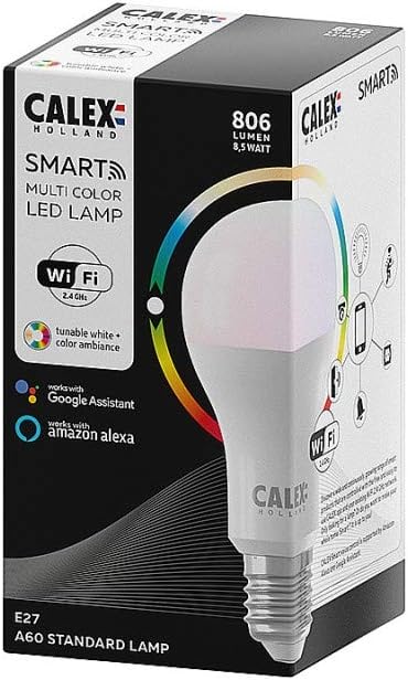 CALEX - Smart Light Bulb E27, WiFi LED A60 Bulb, RGB, App and Works with Amazon Alexa and Google Home, 9.4W - Image 3