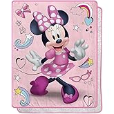 Disney Minnie Mouse Shooting Stars Silk Touch Sherpa Throw Blanket