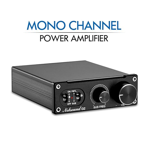 Nobsound G2 100 watt Subwoofer Amp & Mono Amp Switchable; Home Sub Bass Power Amplifier; Full Frequency Mono Channel Power Am