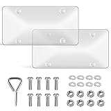 XIOGZAXI Bubble License Plate Cover 2 Pack, Clear