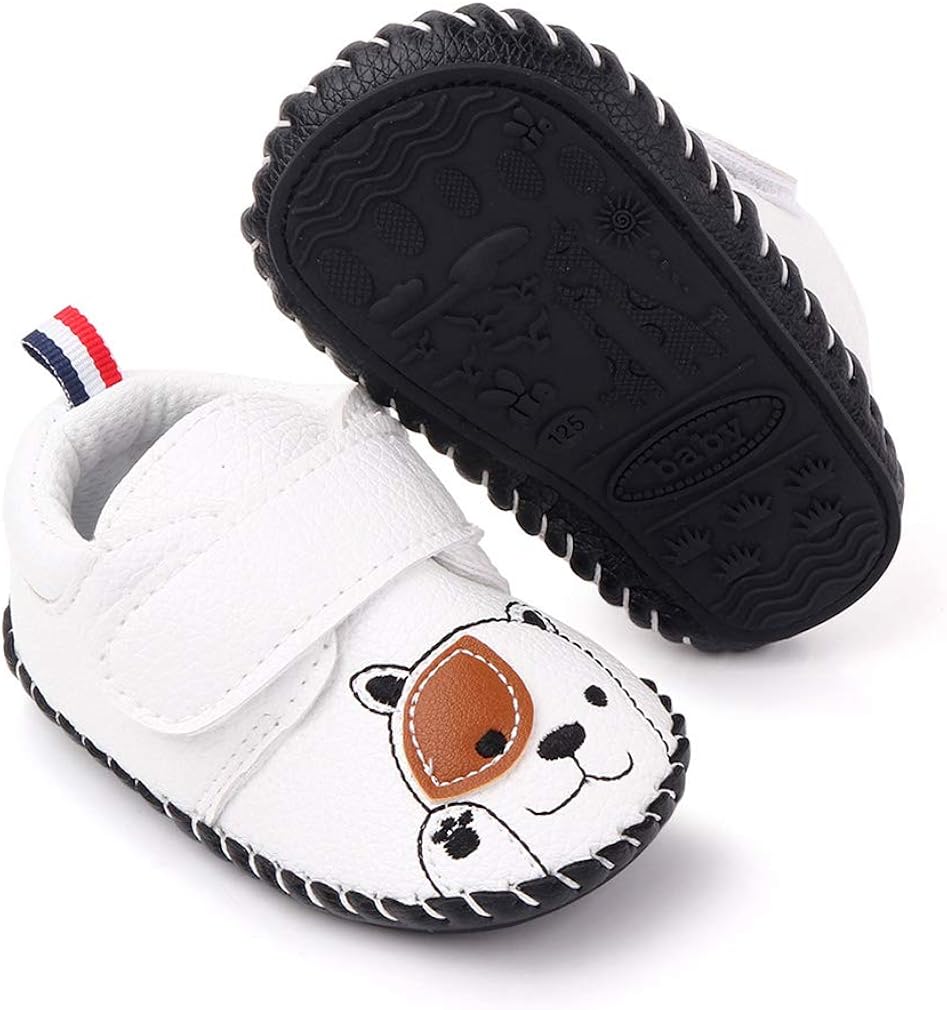 Baby Boys Girls Pu Leather Hard Bottom