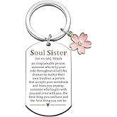 Uerifr Best Friend Keychain for Big Sister Soul Sister Gifts for Women Cute Friendship Gifts for Friends Female Bff Bestie Gift for Best Friend Birthday Christmas Gift for Sisters