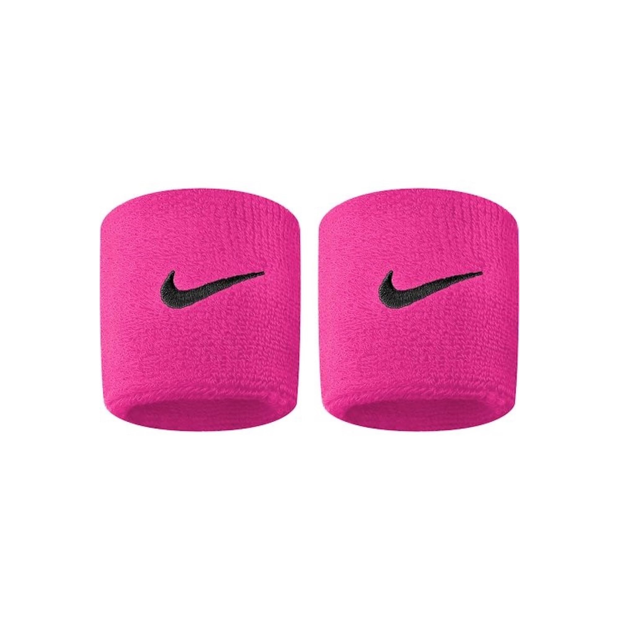 NIKE Fitness Pink/Black NIKE WRISTBAND SWOOSH PINK BLACK, Pink/Black, 8 cm UK