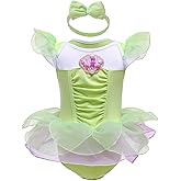 HIHCBF Baby Girls Christmas Princess Costume Mermaid Sofia Belle Halloween Birthday Party Romper Tutu Dress w/Headband
