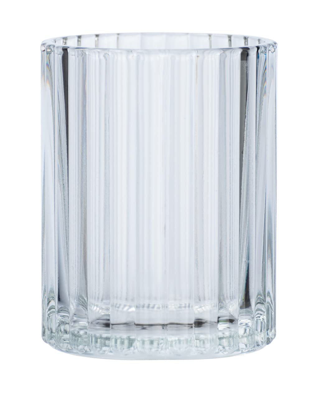 WENKO Toothbrush Tumbler Glass, Transparent, 7.5 x 10 x 7.5 cm