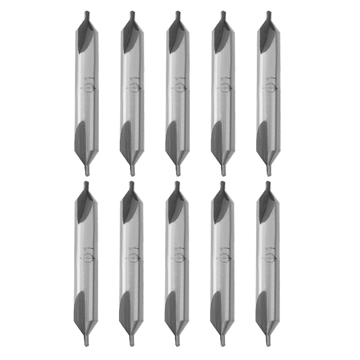 Utoolmart Center Drill Countersink Lathe Bit Mill Tool, Combined Drills Plain Type A 1mm x 4mm, Combined Countersinks Drills Set Tool, HSS-6542 Countersinks, 10 Pcs