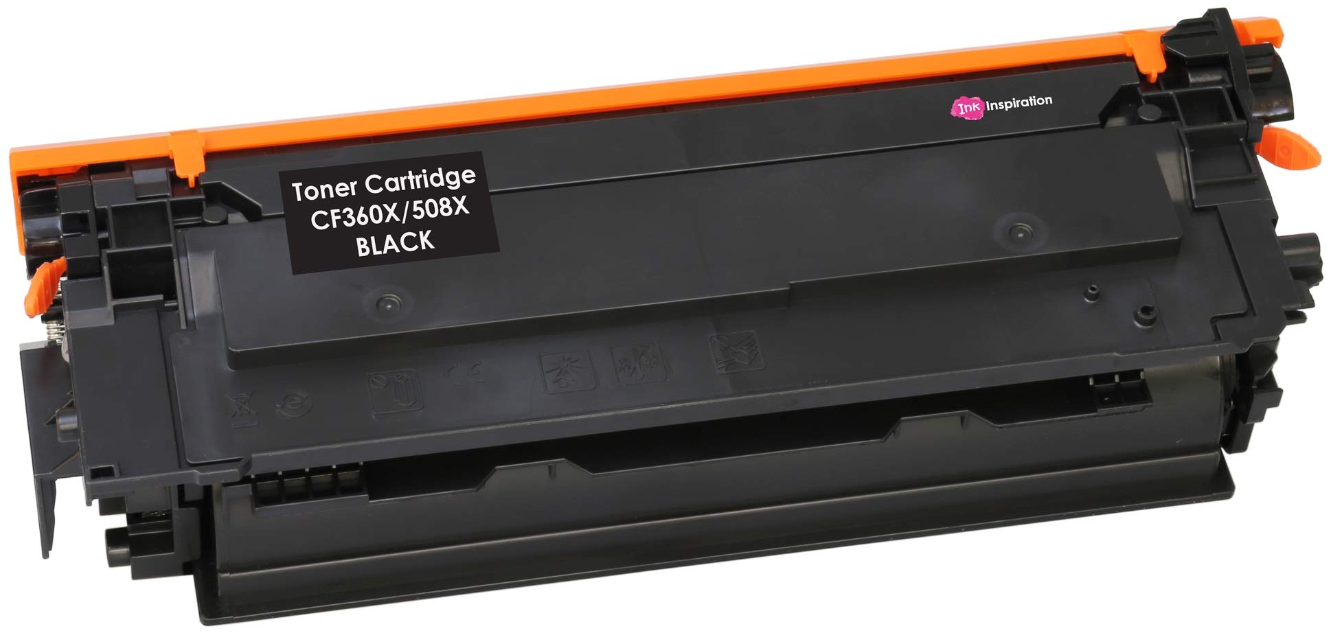 Ink Inspiration® Black Compatible Laser Toner Cartridge Replacement for HP 508X CF360X Color LaserJet Enterprise M552dn M553n M553dn M553x MFP M577dn M577f Flow M577c | 12,500 Pages