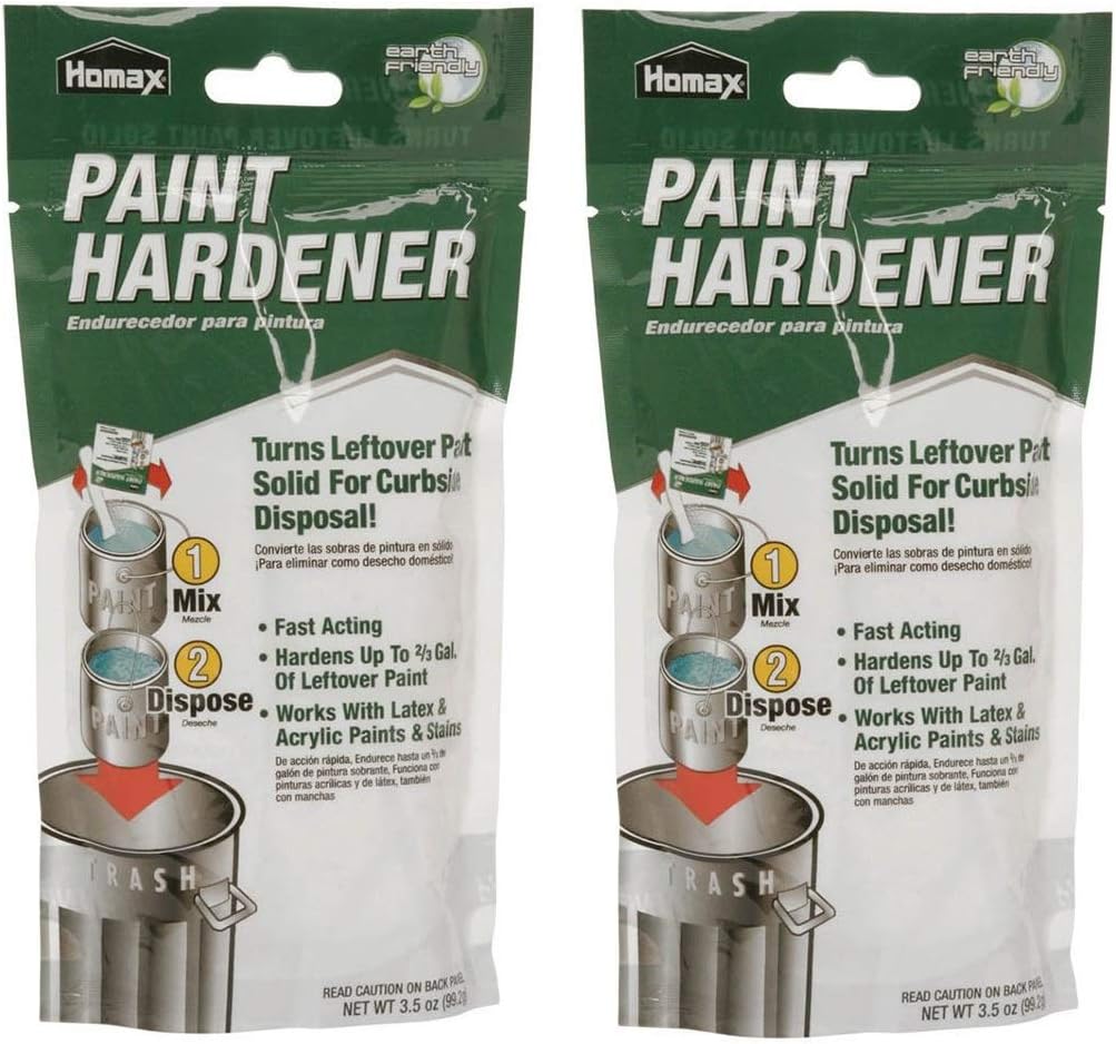 Homax Paint Hardener, 3.5 oz, Paint Solidifier (Тwo Рack