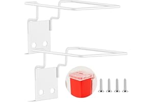 Teenyyou 2 Set Wall Mount Sharps Container Mounting Bracket for 1 Quart 8702, 8702T, 8721 Stackable Sharps Container, White