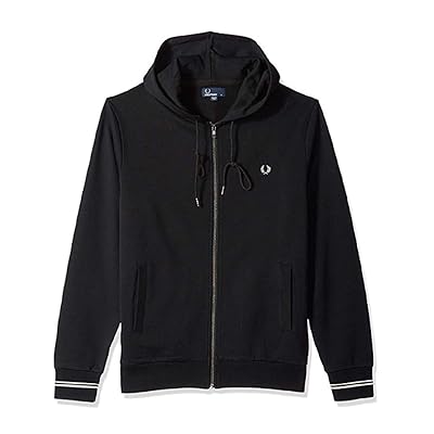 Fred Perry Men's Black Hooded Zip Sweatshirt Bahrain Ubuy