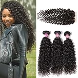 Unice Hair Brazilian Virgin Curly Hair Weave 3 Bundles with 3 Way Part 4
