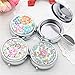 HMIEPRSRS 2pc Portable Pocket Ashtray/Vehicle Cigarette Ashtray, Mini Stainless Steel Ash Holder with Key Chain and Cigarette Snuffer, Modern Outdoor Ash Holder (Colored Pattern)