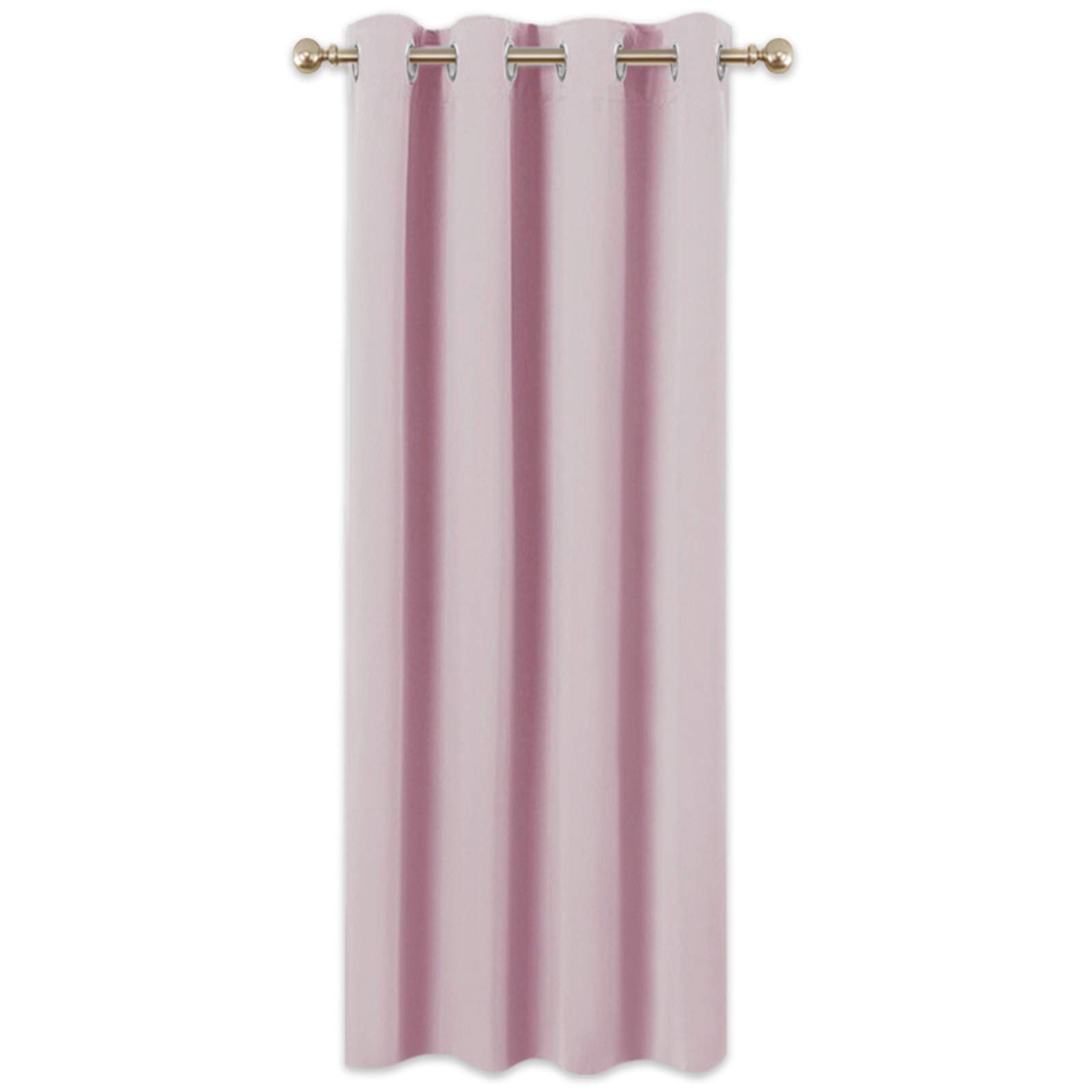 PONY DANCE Single Kids Curtain - 70-inch Long Pink Curtains for Girls Bedroom/Living Room Decoration Light Blocking Window Covering Draperies for Nursery, 1 Piece, 55-inch Wide 70-inch DropGlobal Recycled StandardGlobal Recycled StandardOEKO-TEX STANDARD 100Global Recycled Standard