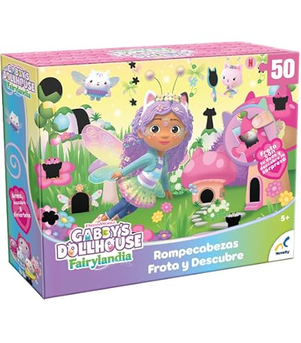 Trefl 4-en-1 Puzzles Gabby's Dollhouse – 35 à 70 Pièces – Niveaux De Difficulté – Dès 4 Ans