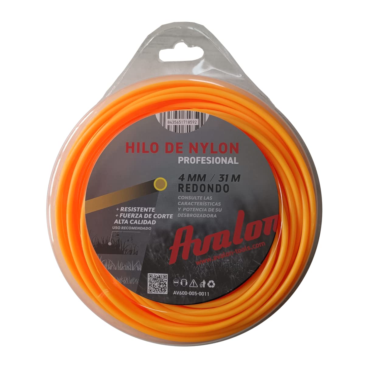 Avalon - Universal Round Nylon Line for Brushcutter and Lawn Mower (4 mm x 31 m)