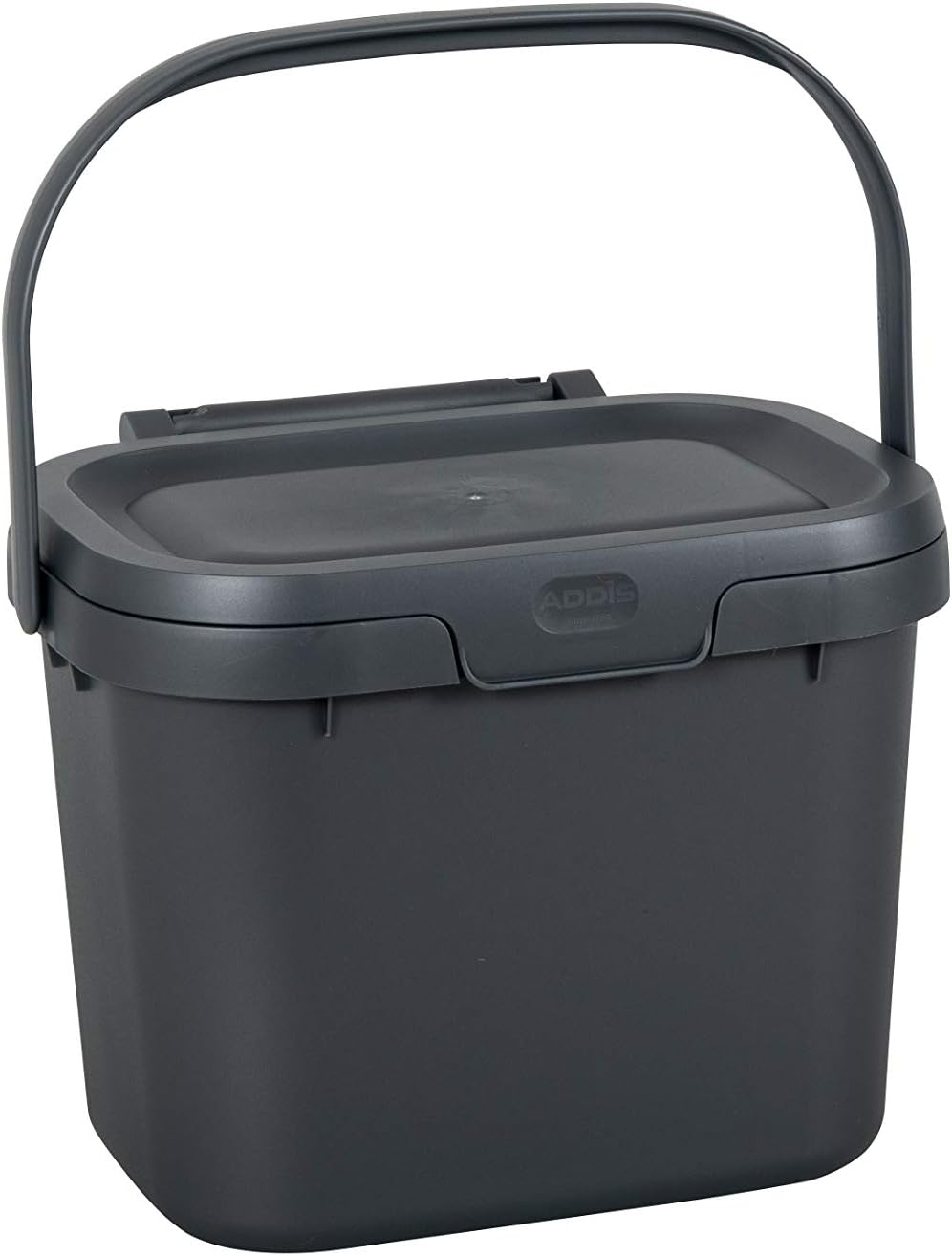 Addis 518251 Everyday Kitchen Food Waste Compost Caddy Bin, 4.5 Litre, Sliver, Metallic Silver, Compost Caddy (Single)