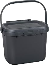 Addis Everyday Kitchen Food Waste Caddy Bin 4.5 L Silver 10 Year Guarantee