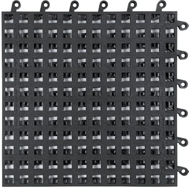 Wearwell 560.78x18x18BK-CS10 ErgoDeck Matte, offenes Gitter, Heavy Duty, 46 cm x 46 cm, schwarz (10 Stück)