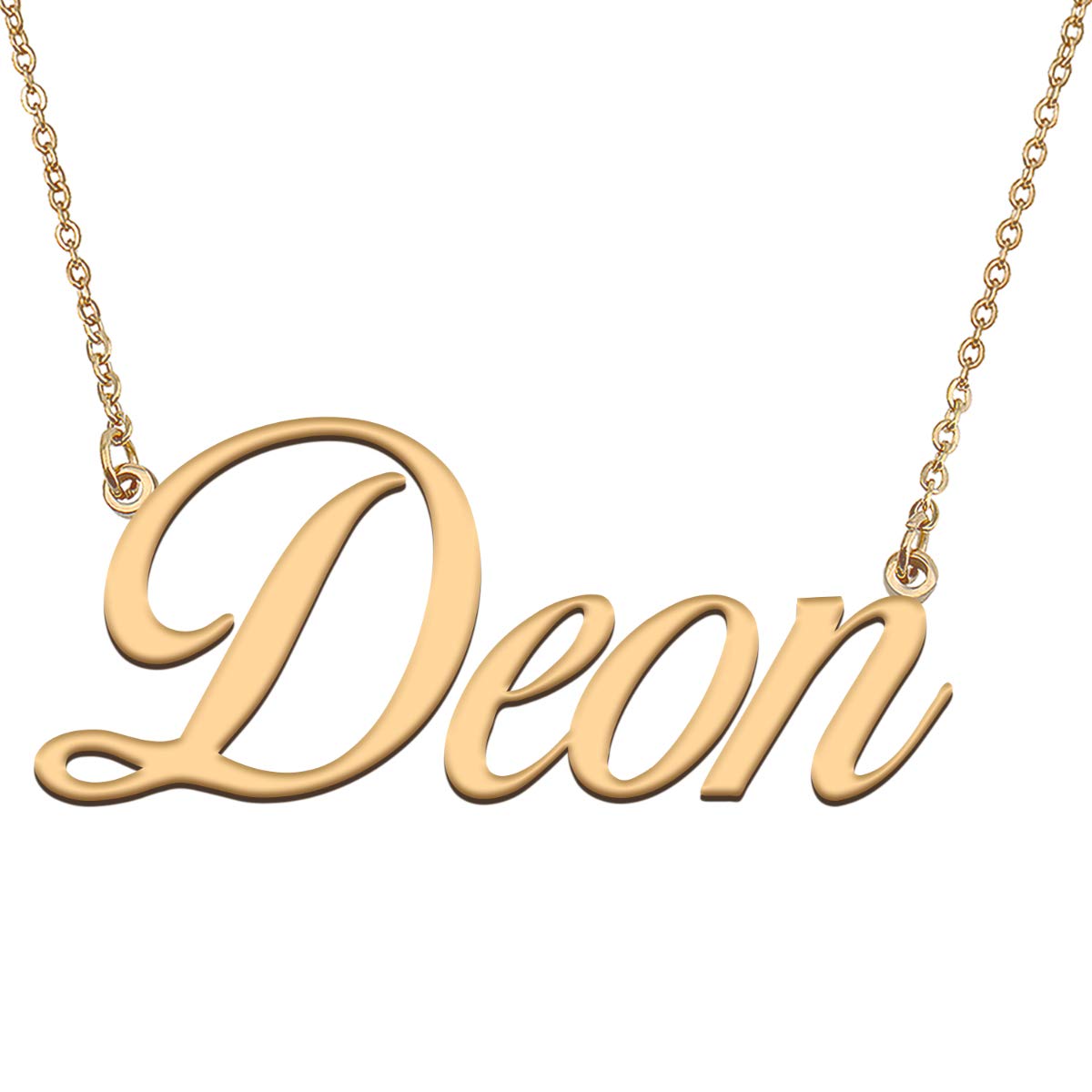 HUAN XUN Customized Custom Simple Any Name Necklace